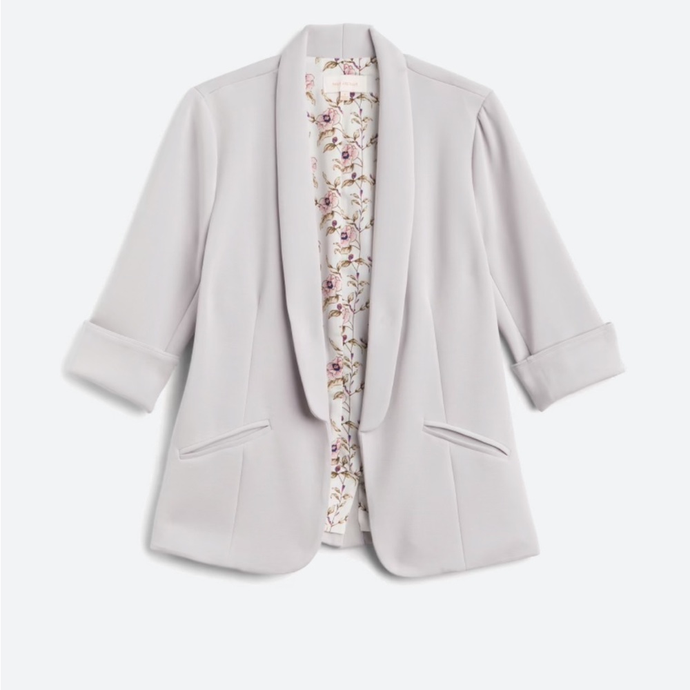 NWT Skies and Blue Grey Hannah Modal Scuba Blazer